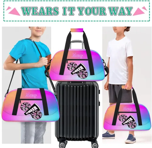 Miniatura 6 de Bolsa deportiva personalizada para niñas, bolsa de gimnasio personalizada para niños, bolsa de lona de viaje personalizada con nombre, bolsas de fin
