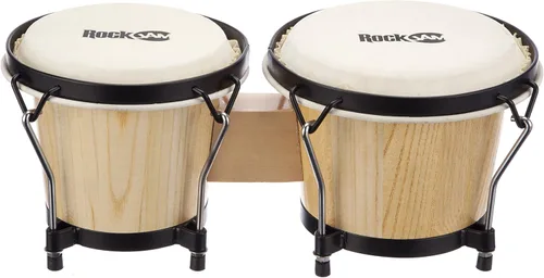 Miniatura 4 de Conjunto de Bongós RockJam de 7" y 8" con Bolsa Acolchada y Llave de Afinación Natural