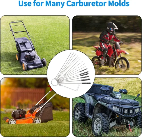 Miniatura 7 de AHL Kit de herramientas de limpieza de carburador, limpiador de eliminación de chorro de suciedad de carburador para ATV, UTV, motocicleta