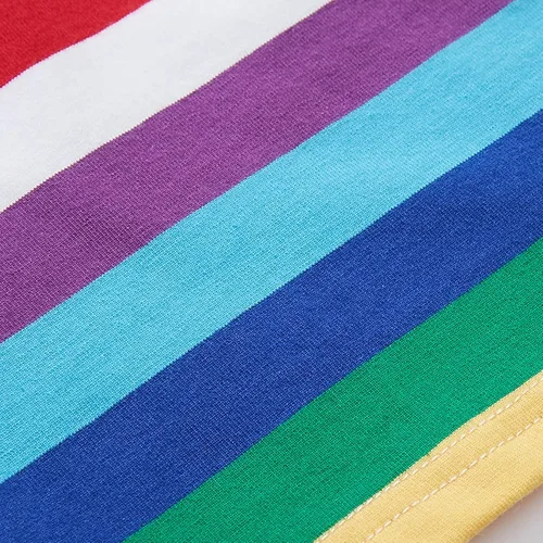 Miniatura 6 de Sooxiwood - Camiseta de manga corta para niño, diseño de rayas, multicolor