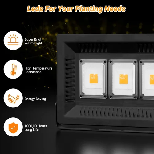 Miniatura 3 de Luz LED de crecimiento de 450 W con espectro completo, relassy impermeable COB LED luz de crecimiento con disipación de calor natural y sin ruido