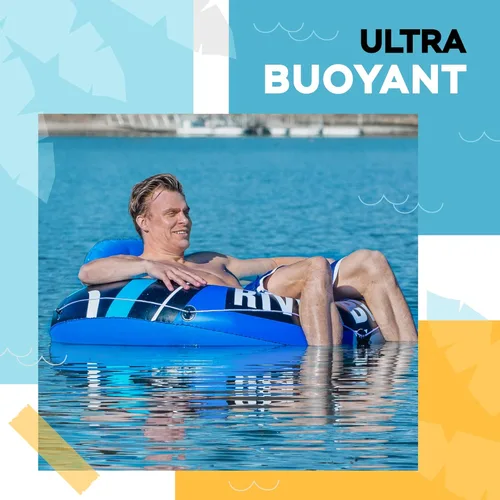 Miniatura 4 de Sunlite Sports Inflatable River Tube Float - Heavy Duty River Float Pool Floats Lake Premium Water Tubes for Floating Recreational River Raft Lounge