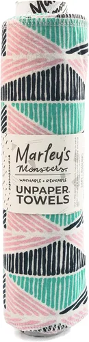 Miniatura 32 de Marley's Monsters Toallas sin papel - Rollo de 12 unidades, Toallas de papel reutilizables sin papel, de algodón, libres de árboles (Crepúsculo)