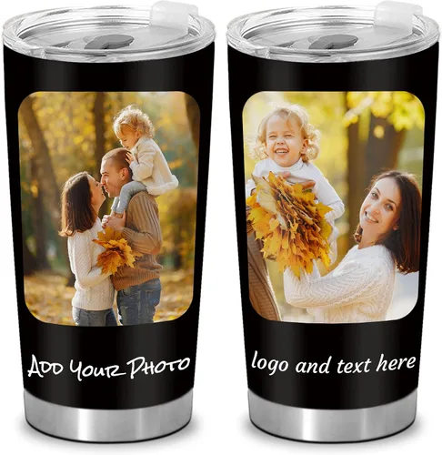 Vaso de café personalizado con foto para mamá papá, vasos de café personalizados, taza de viaje, taza de regalo para padre, madre, hombres y