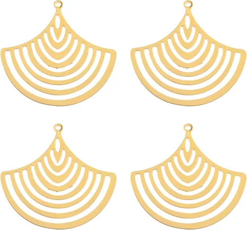 Miniatura 24 de John Bead Beadwork Findings - Colgante dorado (3 unidades)