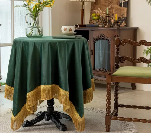 Miniatura 9 de F-CHU Manteles cuadrados pequeños de 36 x 36 pulgadas, mantel redondo pequeño de terciopelo color negro sólido para mesita de noche, mesita