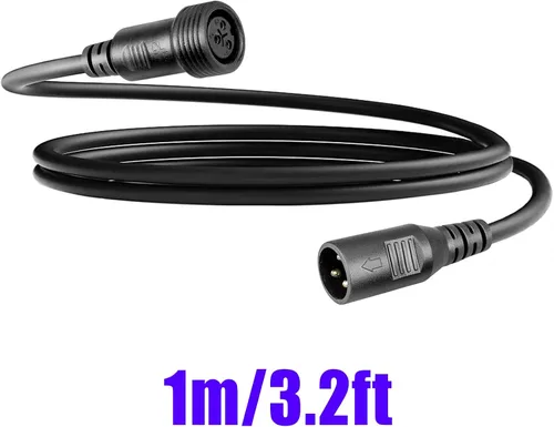 Miniatura 6 de Cable de cable de luces de escenario al aire libre, cable DMX aterproof de 3.3 ft/3.2 pies con XLR macho para luz Par LED impermeable usada por