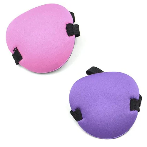 Homiest 2 parches ajustables para los ojos de estrabismo, parches elásticos para ojos de ambliopía perezosa, máscara de ojos con hebilla para Morado