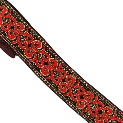 Miniatura 6 de Patrones de palmette - Cinta de tela tejida con flecos para accesorios de ropa, correas de adorno, cinturones, collares de ancho 1.3 pulgadas por