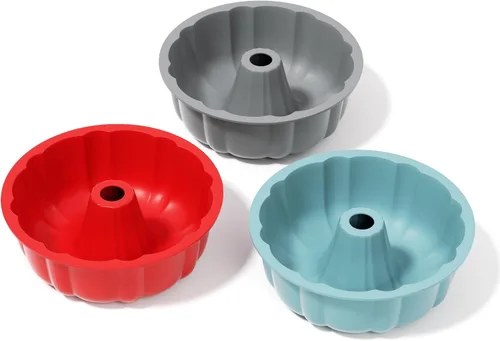 Miniatura 7 de SOV bandeja de silicona para pastel, moldes de silicona para pastel, utensilios de hornear antiadherentes de 25 cm para gelatina, moldes de silicona