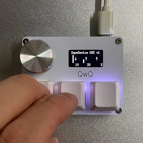 Miniatura 6 de BTXETUEL SayoDevice OSU O3C Interruptores Hall de activación rápida con interruptores lineales magnéticos, teclado con perilla y pantalla, copiar