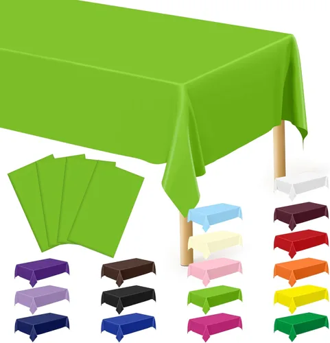 Miniatura 13 de Suministros de regreso a clases, 2 manteles de 108 x 54 pulgadas, manteles desechables coloridos para el primer día de escuela, rectangular
