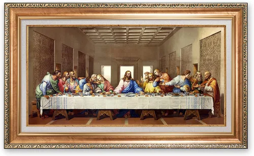 Miniatura 43 de A&T ARTWORK La Última Cena de Leonardo Da Vinci Las reproducciones de arte clásico mundial, impresiones de lienzo Giclee, arte de pared
