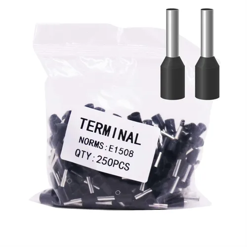 Miniatura 10 de Fidioto AWG12 Casquillos de Alambre Terminales, juego de 250 piezas AWG12 Conector de Terminal de Alambre con Pin Aislado para Terminales de Punta