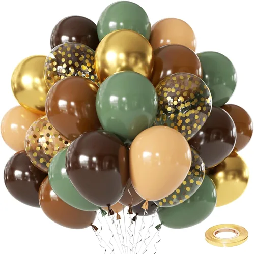 Miniatura 19 de Globos de confeti negro y dorado, paquete de 50 globos de látex metálicos y negros dorados para cumpleaños, graduación, aniversario, decoración