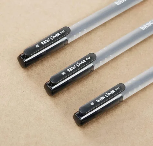 Miniatura 4 de czxwyst 8761 Basic Liner - Bolígrafos de tinta de gel de 0.020 in, punta fina (color negro, paquete de 12 unidades)