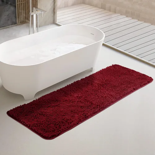 Miniatura 13 de Yeaban Alfombras pequeñas de baño de felpilla de 12 x 12 pulgadas, absorbentes y lavables, antideslizantes, de felpa y suaves para baño, ducha