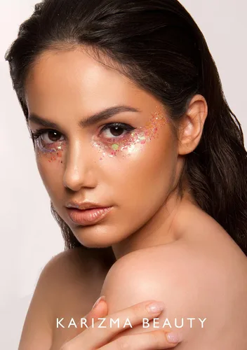 Miniatura 3 de KARIZMA Purpurina iridiscente. Cara gruesa, cabello, ojos y cuerpo de 1.06 oz para mujeres. Rave, accesorios para festivales, maquillaje cosmético.