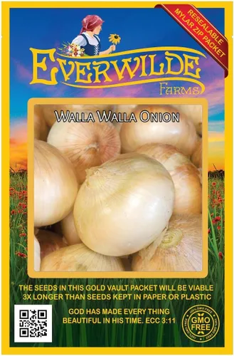 Miniatura 4 de Everwilde Farms - Semillas de cebolla Walla Walla de 1 onza - Gold Vault
