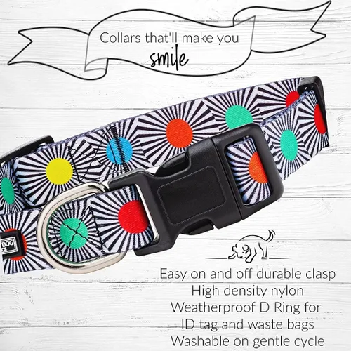 Miniatura 97 de Lucky Love Dog - Collar de perro ajustable con hebilla de fácil clic para los grandes, duradero y cómodo para perros machos y hembras, collar