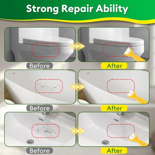 Miniatura 4 de Kit de reparación de porcelana para fregadero, kit de reparación de fregadero de porcelana, impermeable, para fibra de vidrio, porcelana, chip
