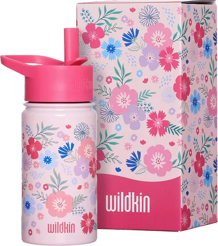 Miniatura 25 de Wildkin Kids - Botella de agua de acero inoxidable de 14 onzas para niños – Sin BPA, a prueba de fugas, aislada, fácil de limpiar - Ballerina