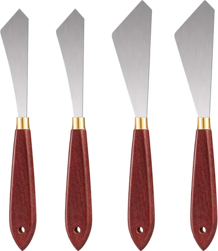 Miniatura 8 de Juego de cuchillos de paleta, espátula, cuchillos de paleta, cuchillo de pintura de acero inoxidable, raspador de mezcla, accesorios de pintura al