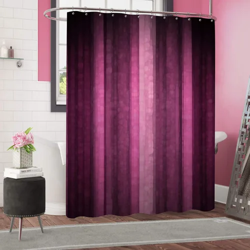 Miniatura 18 de Gibelle Cortina de ducha pequeña de 36 x 72 pulgadas, juego estrecho medio negro y gris, tela moderna abstracta para baño, textura de vidrio fresco