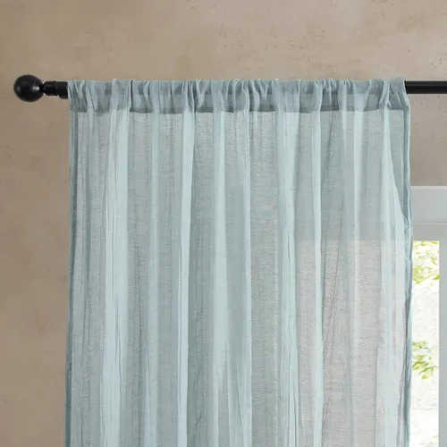 Miniatura 4 de French Connection - Cortina para ventana, juego de 2 paneles, semitransparente, decoración moderna del hogar, cortinas para sala de estar, comedor