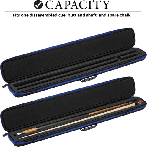 Miniatura 3 de Casemaster Parallax - Estuche para taco de billar/billar 600D Oxford de poliéster pesado e interior acolchado, capacidad para 1 taco completo de 2