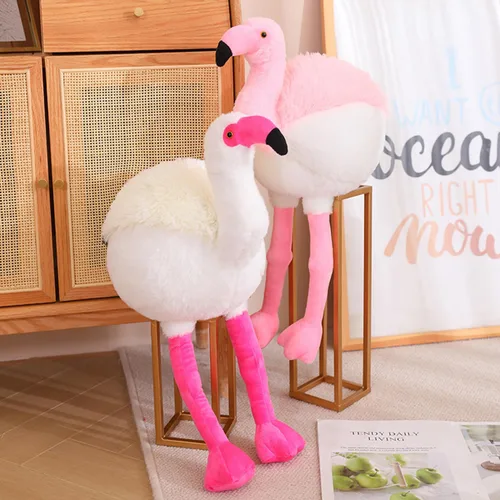 Miniatura 7 de Peluche redondo suave de flamenco gordo para decoración del hogar, almohada de flamenco de peluche, regalo para niños o amantes (rosa, 19.7 pulgadas)