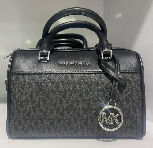 Miniatura 6 de Michael Kors Bolsa de viaje extra pequeña de piel y lona recubierta