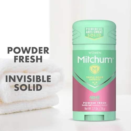 Miniatura 3 de Mitchum Women Stick - Desodorante antitranspirante sólido, polvo fresco, 2.7 onzas (paquete de 1)
