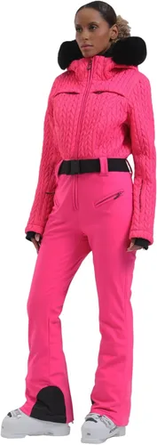 Miniatura 99 de GSOU SNOW Traje de esquí para mujer, traje de nieve delgado de una pieza, chaqueta de nieve, impermeable, resistente al viento, deportes al aire
