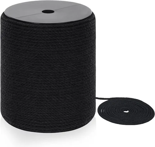 Miniatura 10 de Cordón de macramé de 0.197 in x 164 yardas, cuerda de macramé 100% algodón natural Cuerda de algodón trenzado de 3 hebras para colgar plantas