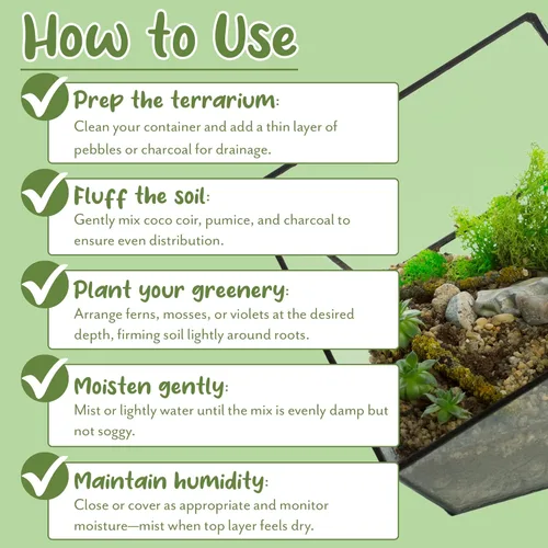 Miniatura 7 de Soil Sunrise Mezcla de tierra para macetas de terrario (8 cuartos de galón) con carbón filtrado mezclado hecho a medida para terrarios