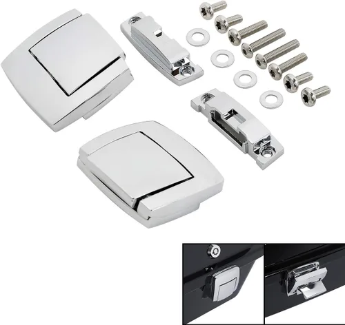 Miniatura 2 de TCT-MOTORPARTS Pestillos de equipaje Tour para Harley 1980-2013 touring Street Electra Road Glide Ultra Classic
