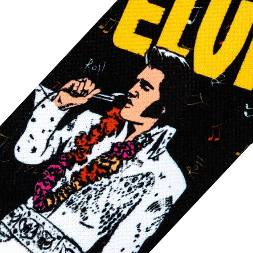 Miniatura 4 de Odd Sox, Elvis Presley, The King of Rock N Roll - Calcetines para hombre, divertidos regalos de coleccionista, Negro