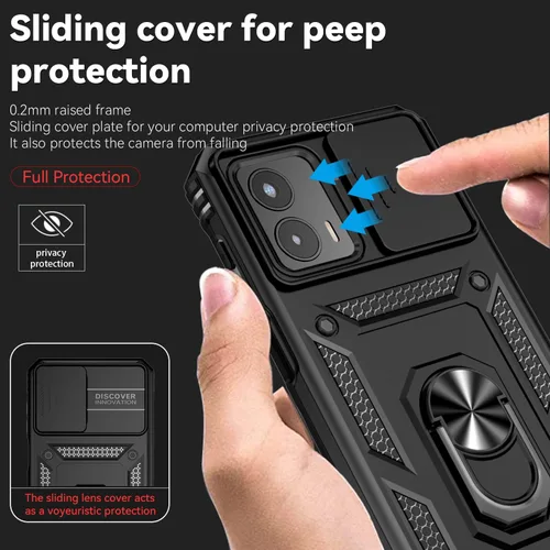 Miniatura 6 de Funda para Redmi Note 10 4G / Note 10S 4G / Note 11 SE (India), funda para Xiaomi Poco M5s 4G con soporte de anillo negro