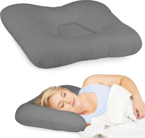 Miniatura 9 de Core Products Almohada de apoyo cervical Tri-Core – Almohada ortopédica firme para aliviar el dolor, dormir de espalda y de lado – Almohada Blanco