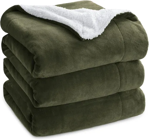 Bedsure GentleSoft - Manta de forro polar Sherpa tamaño King para cama, manta gruesa y cálida para mujeres y hombres, manta de felpa suave y mullida