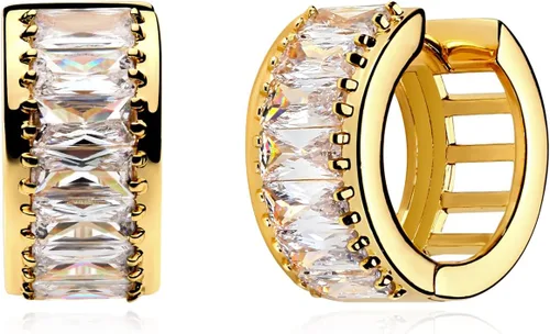 MYEARS Women Huggie Earrings Gold Hoop 14K Gold Filled Small Simple Handmade Hypoallergenic Everyday Jewelry