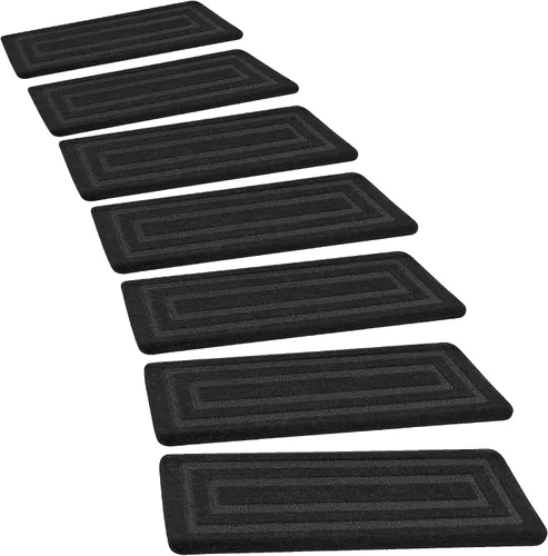 Miniatura 21 de PURE ERA Bullnose - Juego de peldaños de alfombra para escaleras, sin cinta, antideslizante, protectores de escaleras para interiores, alfombras