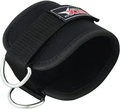 Miniatura 3 de MRX - Correa de tobillo con anillo en D, polea para levantamiento de pesas, tobillera acolchada, correas de gimnasio