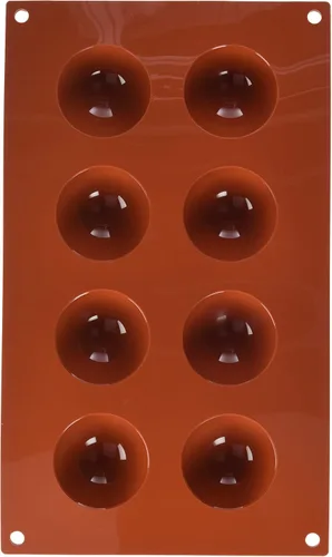 Miniatura 7 de Silikomart Molde de media esfera, naranja, 1.181 in