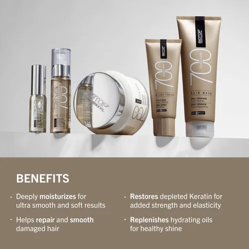 Miniatura 4 de Biotop Professional 700 Keratin + Kale Hair Shampoo – Reparación del cabello dañado rico en vitaminas A, C + K – Combate el encrespamiento y reduce
