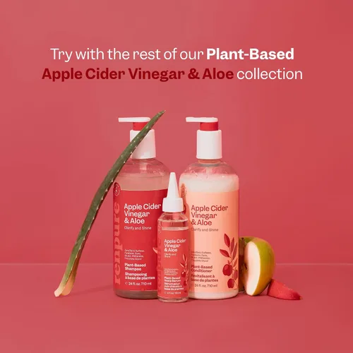 Miniatura 5 de RENPURE Vinagre de sidra de manzana y acondicionador de aloe, a base de plantas, aclara, elimina los residuos y nutre para un cabello brillante