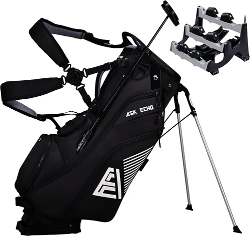 ASK ECHO Golf ST-14 Bolsa híbrida con divisores de longitud completa de 14 vías y clip de putter rápido