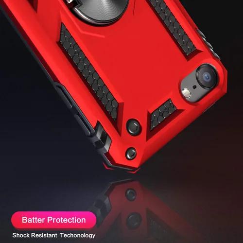 Miniatura 7 de IDweel Funda para iPod Touch 7, para iPod Touch 6 con soporte para automóvil, funda protectora híbrida resistente a prueba de golpes con soporte