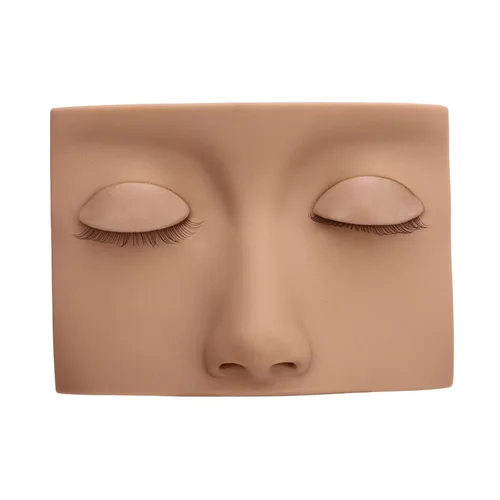 Cabeza de maniquí de pestañas, cabeza de maniquí de pestañas de repuesto de silicona extraíble, extensión de pestañas, práctica de entrenamiento,